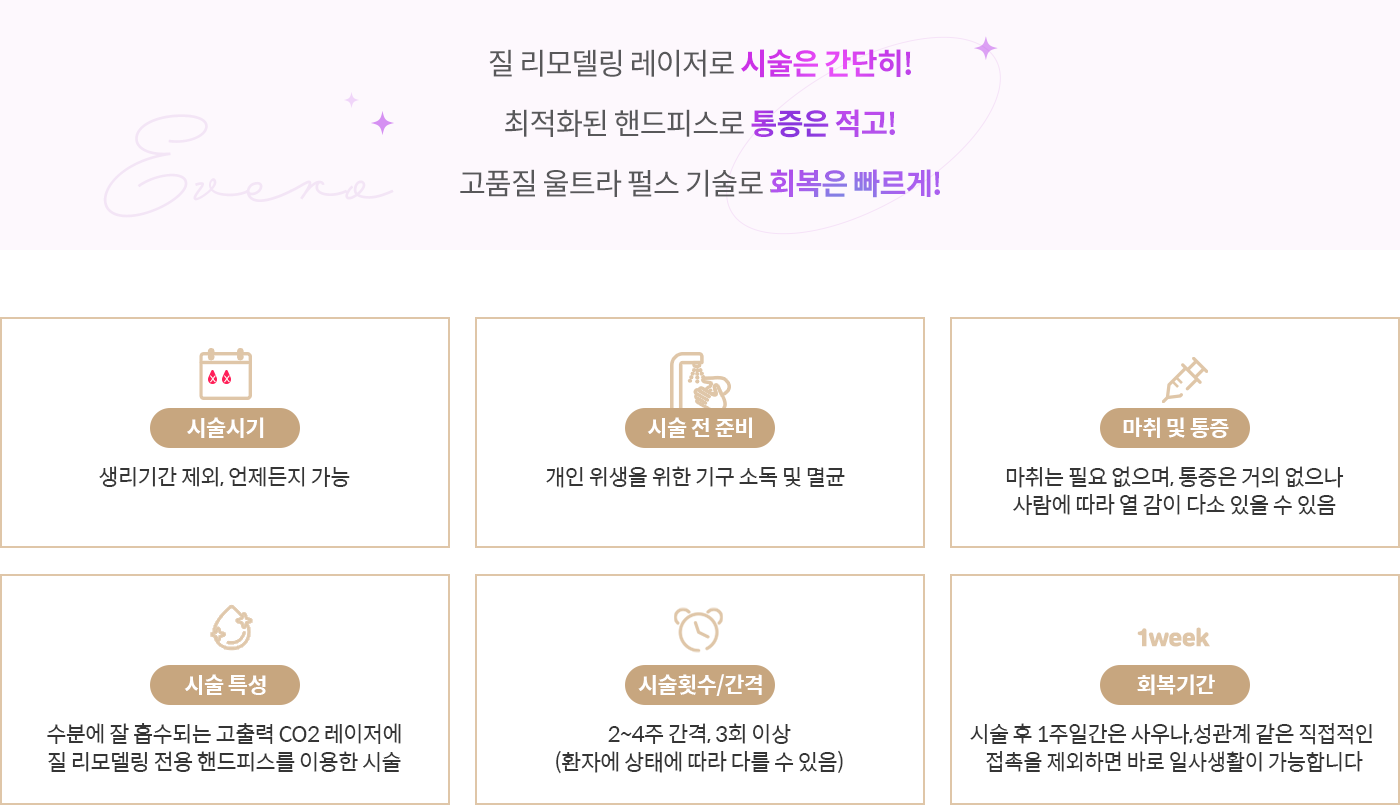 Evero 시술특징